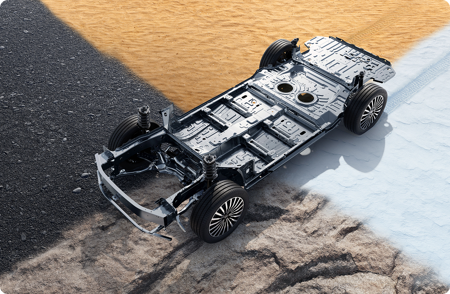 Sasis dengan peredam getaran super nyaman