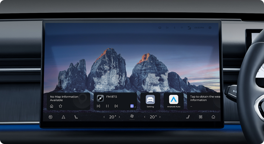 Layar Konsol Tengah 15,6 inci 2.5K High Definition + Chip Snapdragon 8155